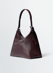 Belted Hobo Bag In Leather