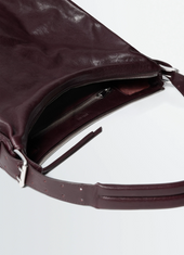 Belted Hobo Bag In Leather