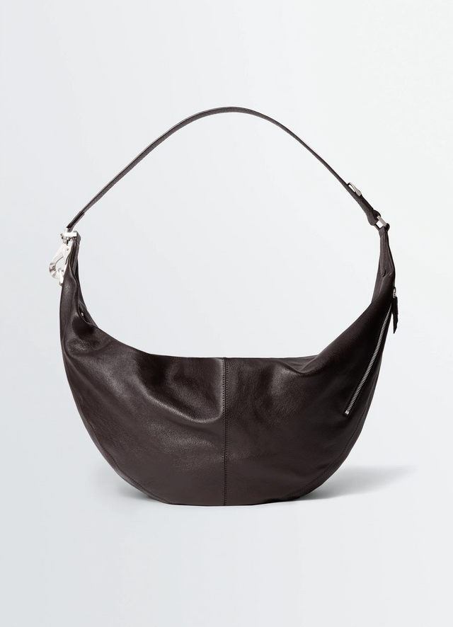 LARGE QUIVER CLIP BAG IN LEATHER