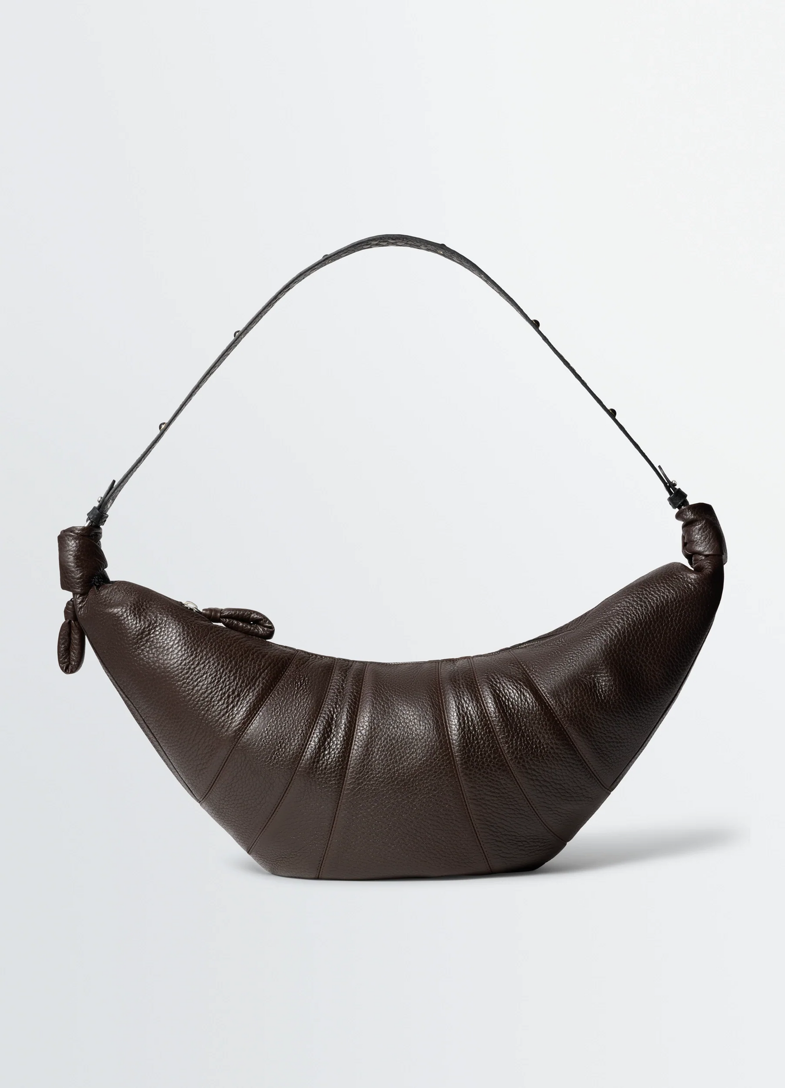 Western Studs Large Croissant Bag In Leather