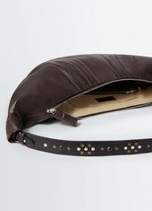 Western Studs Large Croissant Bag In Leather