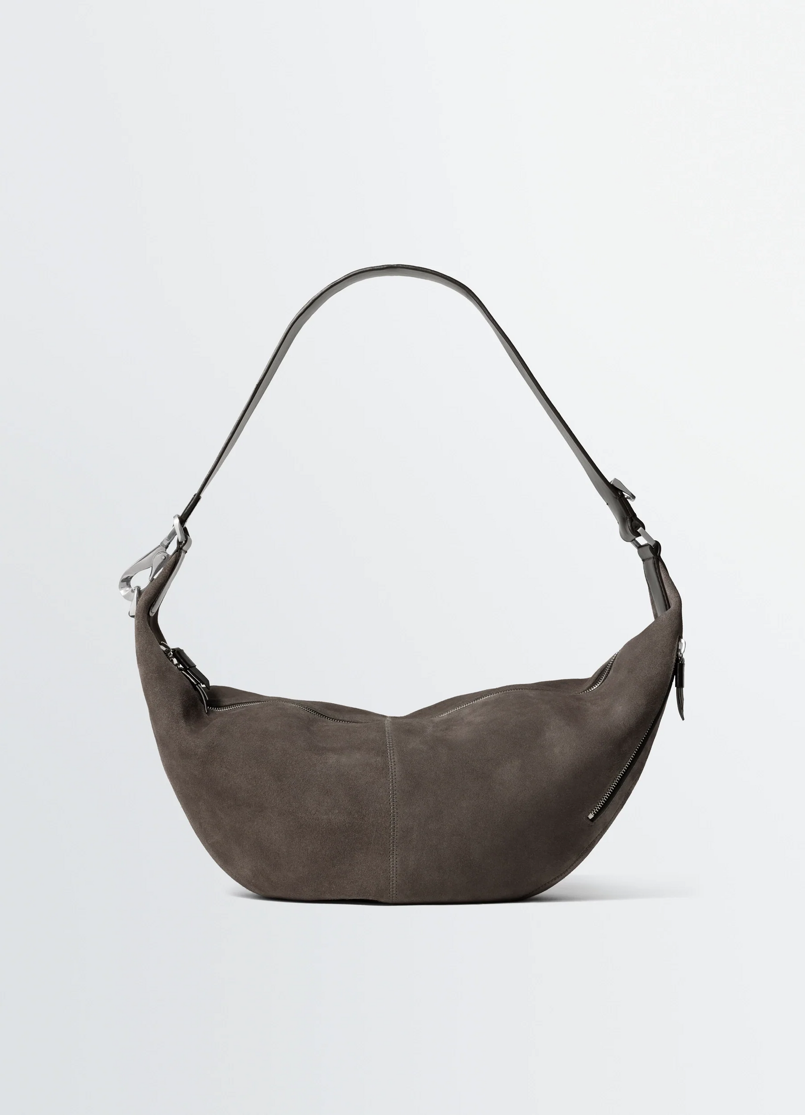Quiver Clip Bag In Suede Leather