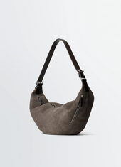Quiver Clip Bag In Suede Leather