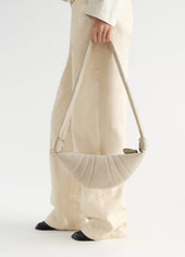 Small Croissant Bag In Alpaca Nubuck Leather
