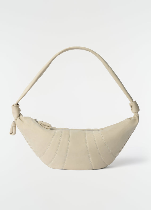 LARGE CROISSANT BAG IN ALPACA NUBUCK