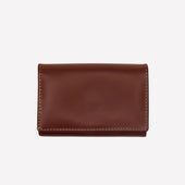 Bridle Hide Coin Purse with Card Pocket (concealed button)