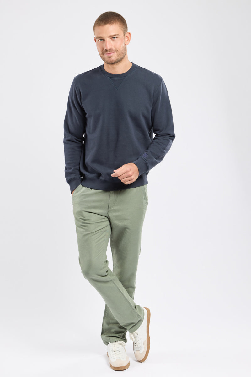 Pantalon taille élastique DOMINO - lin et coton
