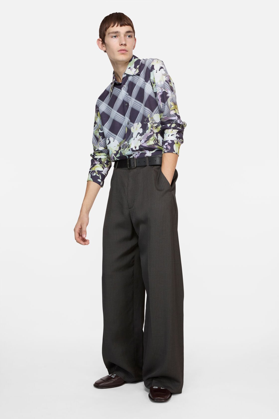 Tailored Herringbone Trousers