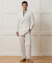 Italian Seersucker Double Breasted Suit Jacket