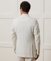 Italian Seersucker Double Breasted Suit Jacket