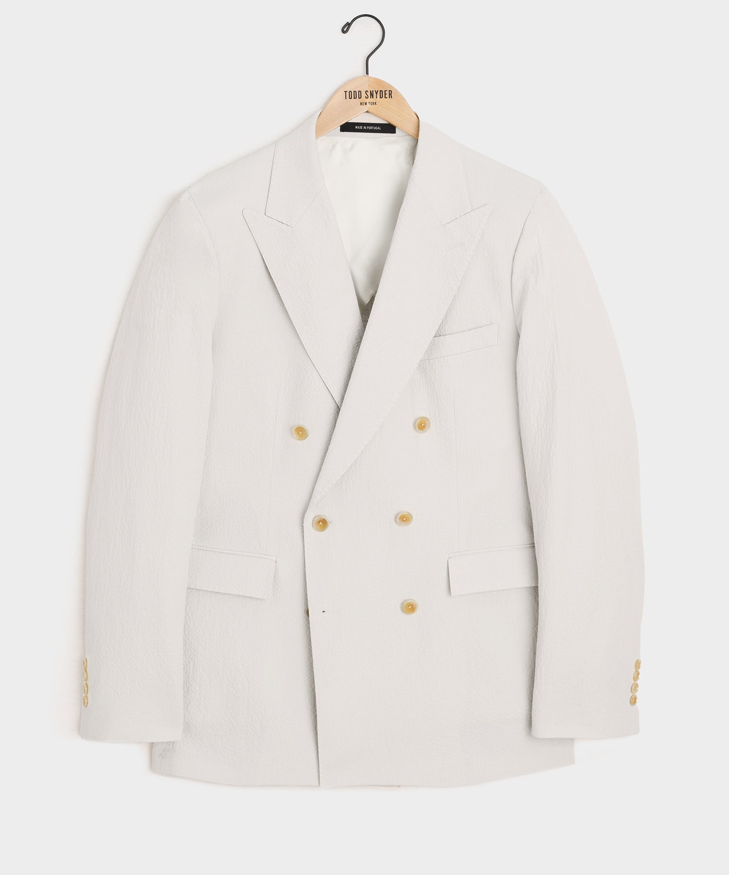 Italian Seersucker Double Breasted Suit Jacket