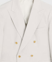 Italian Seersucker Double Breasted Suit Jacket