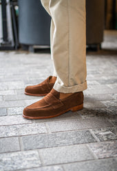 SANDERS ALDWYCH POLO SNUFF SUEDE PENNY LOAFER
