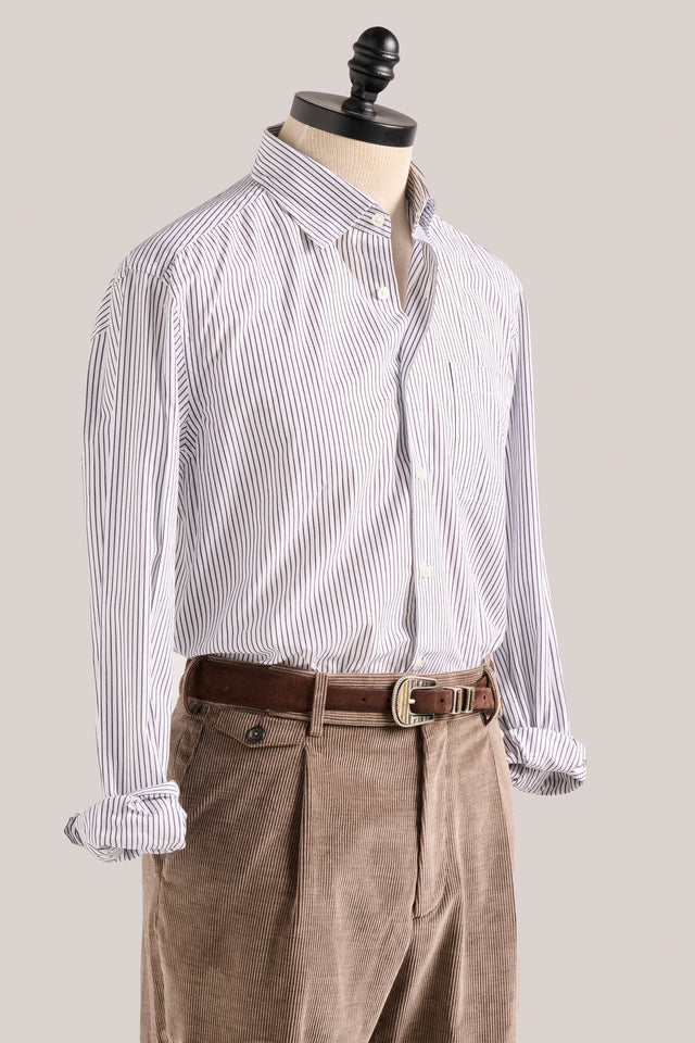 Poplin Striped Shirt - Black/White