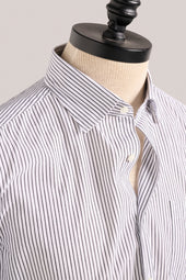 Poplin Striped Shirt White