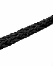 Braided Leather Belt - Black