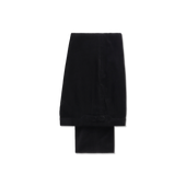 Flat Front Trouser in Black Cashmere Mix Corduroy