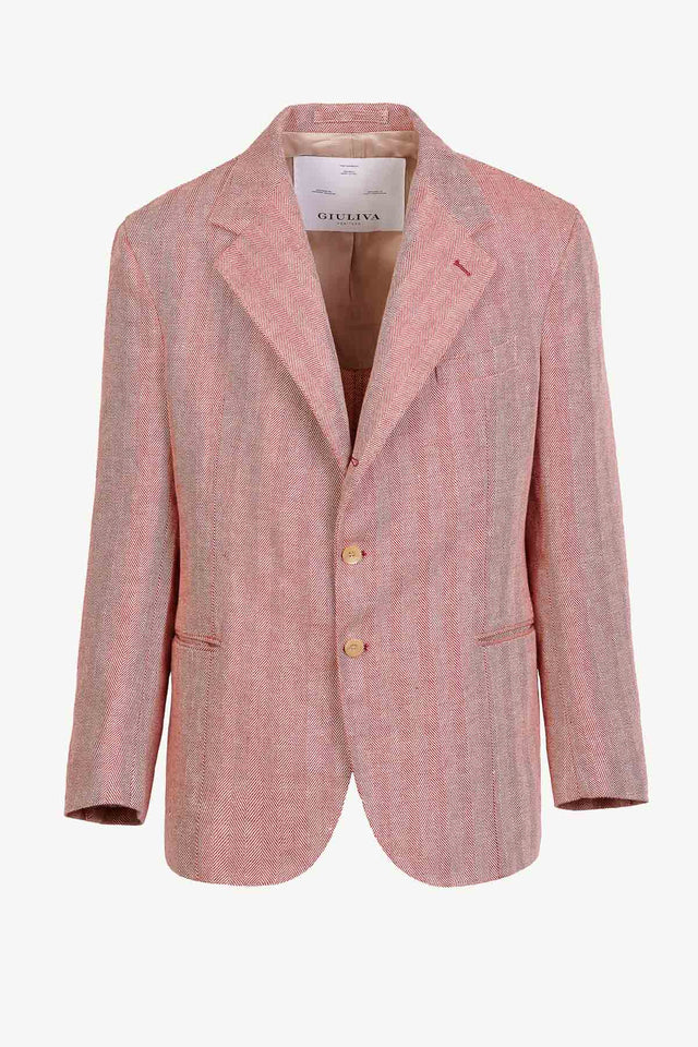 Alfonso Blazer in Linen Herringbone