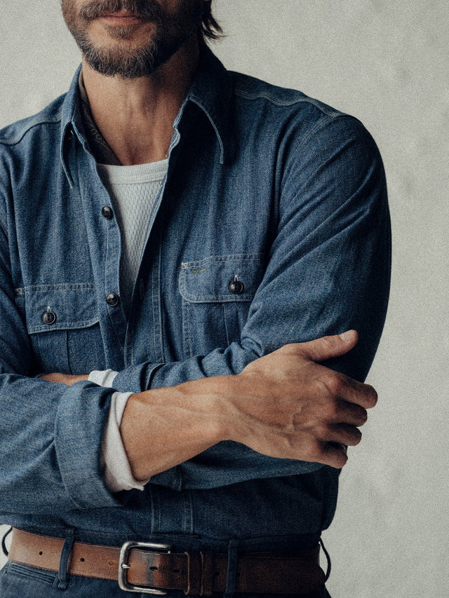 Blue Jaspe Big Yank X Buck Mason Classic Work Shirt