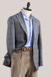 Italian Blazer - Wool/Silk - Melange Charcoal