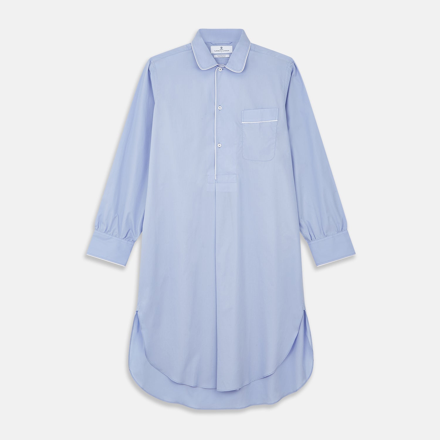 Piped Sea Island Quality Cotton Nightshirt