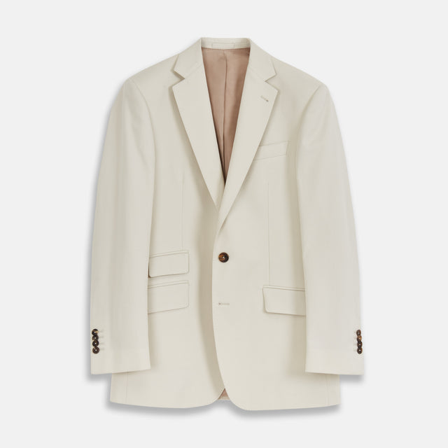 Stone Cotton Twill Jacket