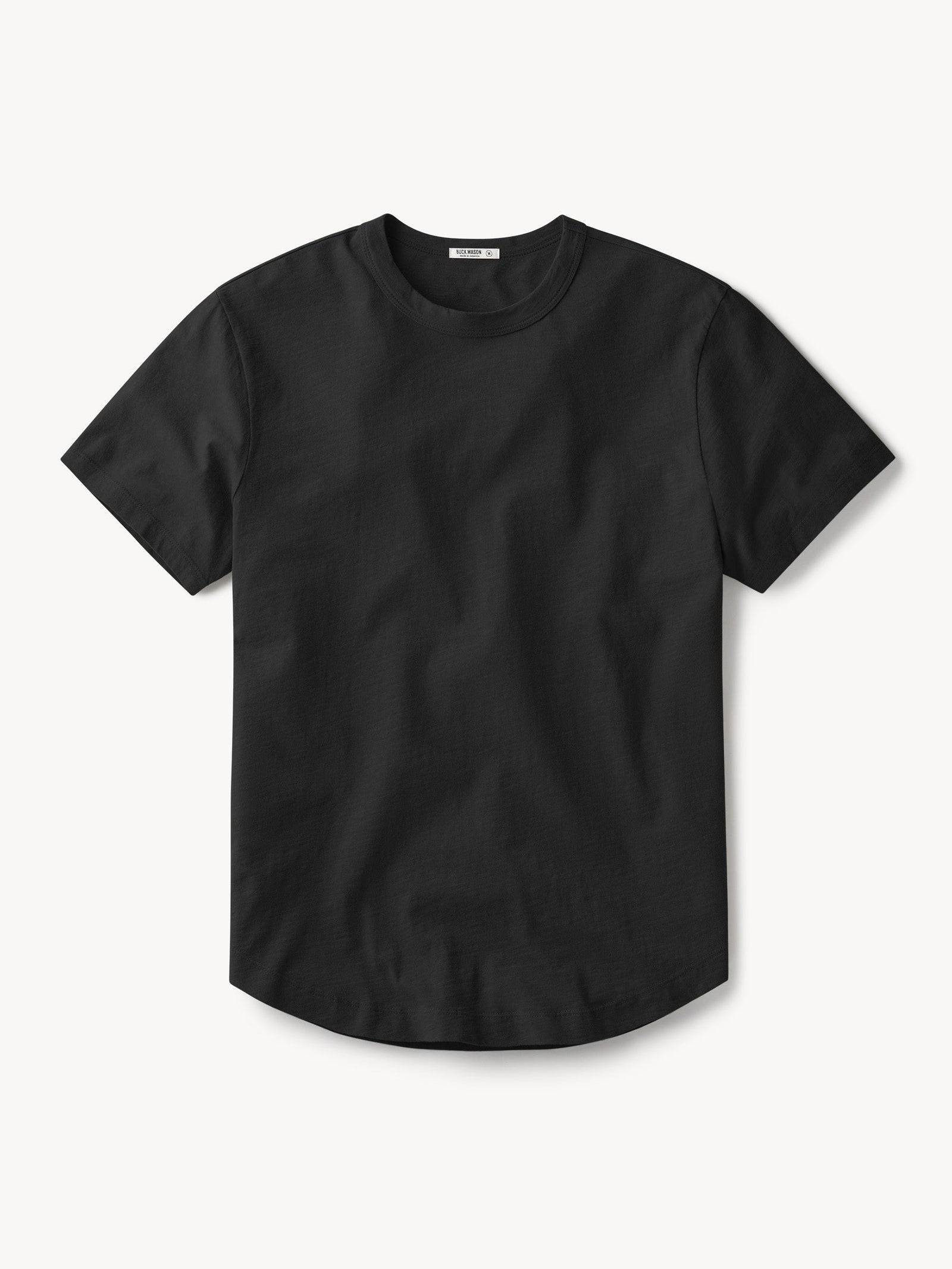 Slub Short Curved Hem Tee