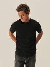 Slub Curved Hem Tee