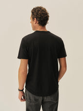 Slub Curved Hem Tee