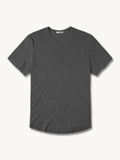 Coal Venice Wash Slub Curved Hem Tee