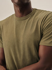 Slub Curved Hem Tee