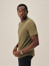 Slub Curved Hem Tee