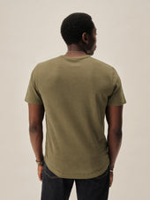 Slub Curved Hem Tee
