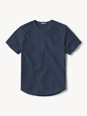 Midnight Slub Short Curved Hem Tee