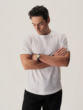 Slub Curved Hem Tee