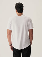 Slub Curved Hem Tee