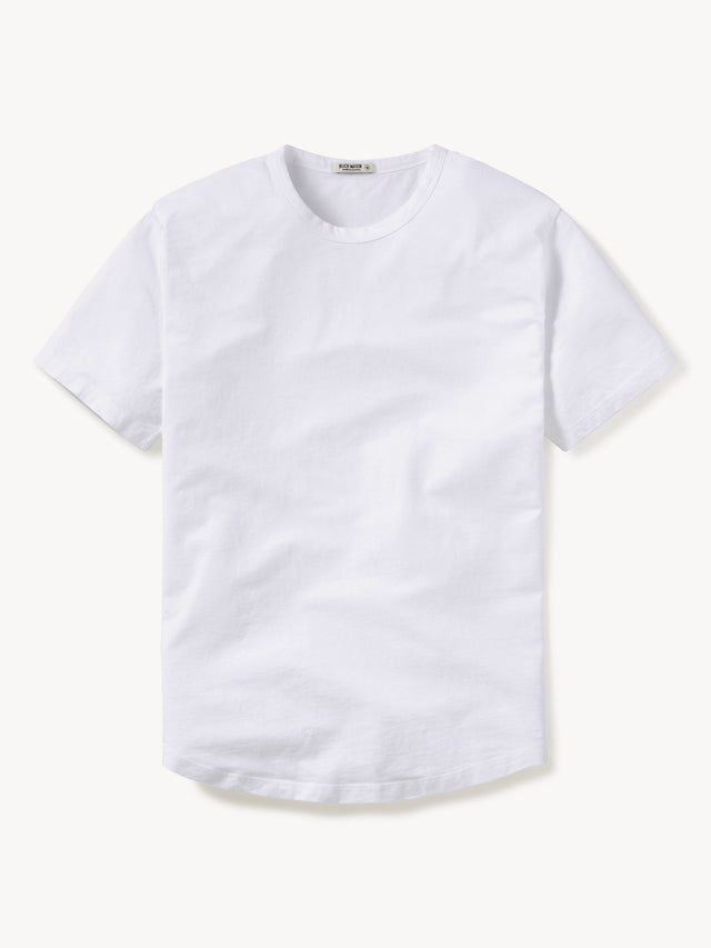 White Pima Tall Curved Hem Tee