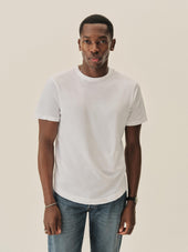 Pima Curved Hem Tee