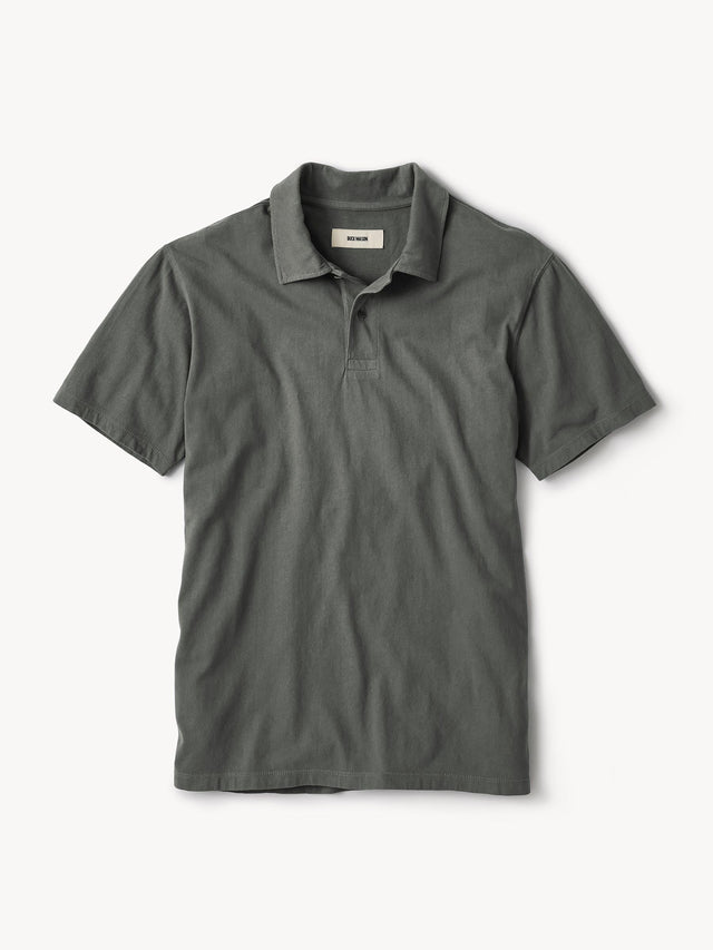 Vintage Black Sueded Cotton Polo