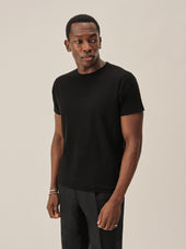 Black Japanese Cool Cashmere Knit Tee