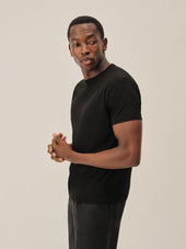 Black Japanese Cool Cashmere Knit Tee