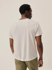 White Japanese De-Luxe Cotton Linen Knit Tee