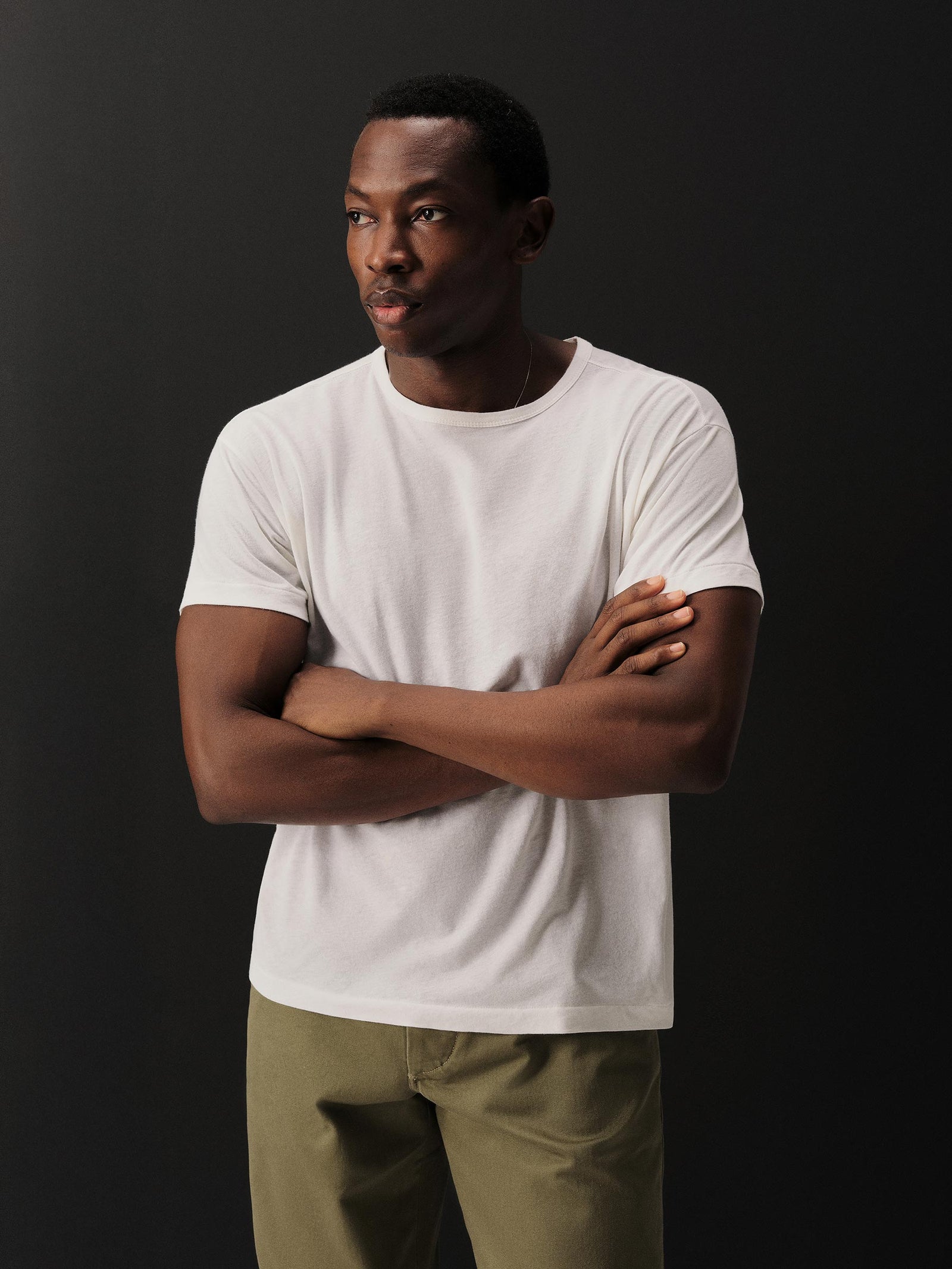 White Japanese De-Luxe Cotton Linen Knit Tee