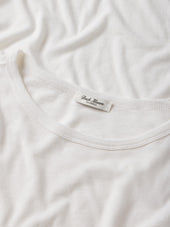 White Japanese De-Luxe Cotton Linen Knit Tee