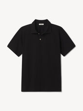 Black Japanese Cool Cashmere Knit Polo