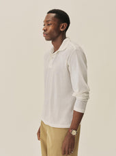 Japanese Cool Cashmere L S Knit Polo