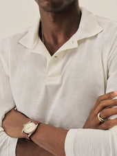Japanese Cool Cashmere L S Knit Polo