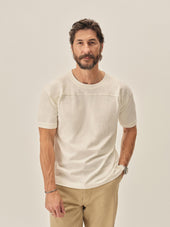 White Welterweight Football Tee
