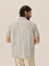 Lake Eoe / White Bengal Stripe Wornwell S/S Camp Shirt