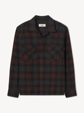 Grey Rust Plaid North Coast Camp Shirt